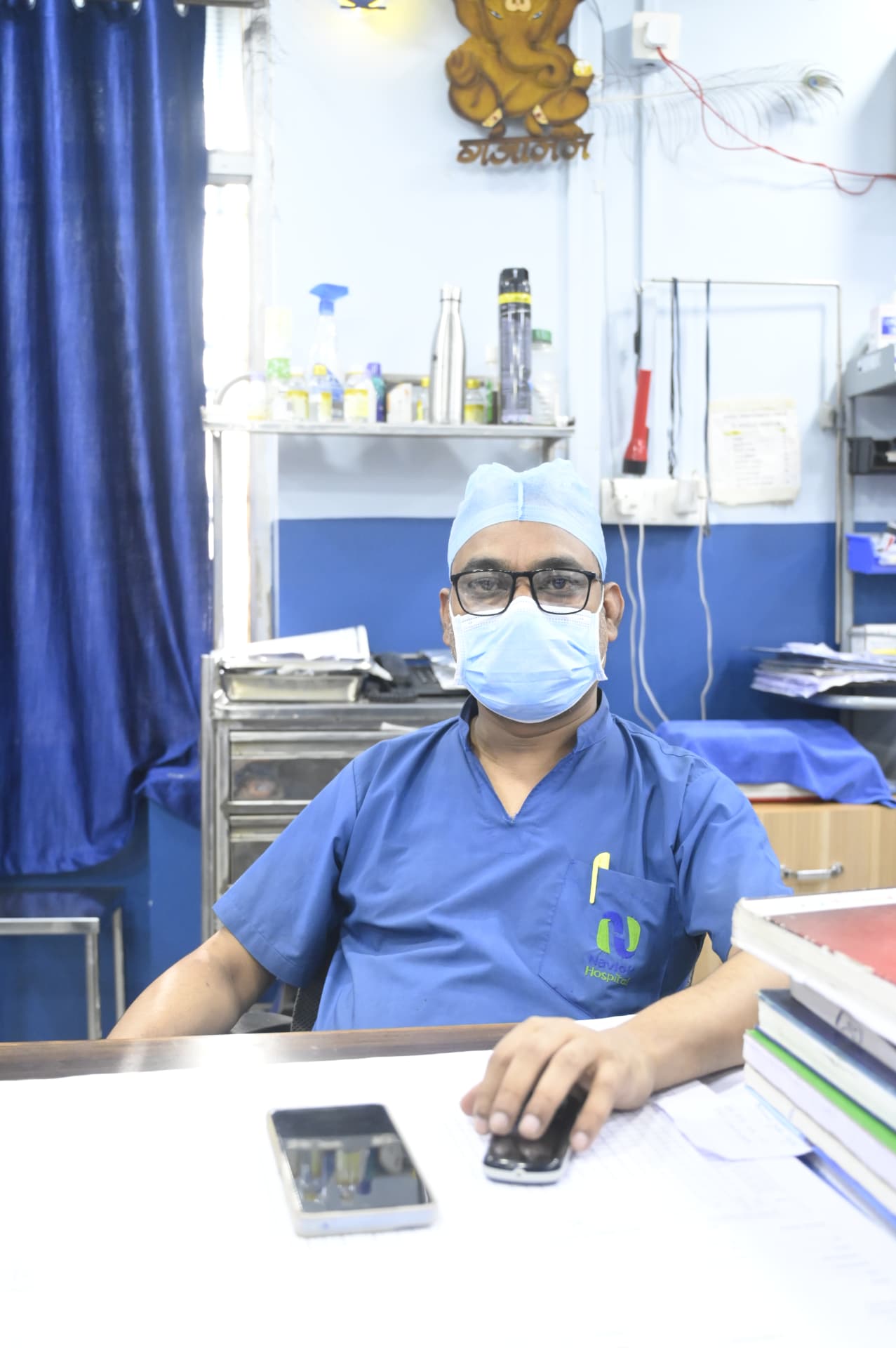 Surgeon's desk at Navlok Hospital